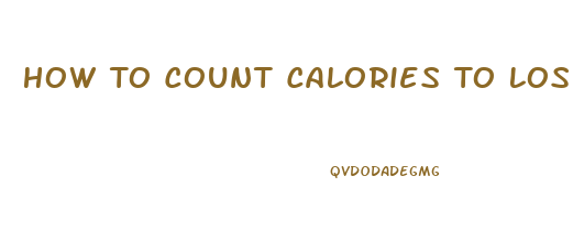 How To Count Calories To Lose Weight