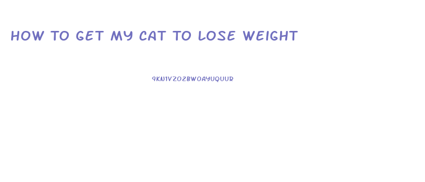 How To Get My Cat To Lose Weight