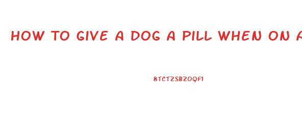 How To Give A Dog A Pill When On An Elimination Diet