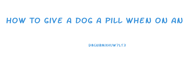 How To Give A Dog A Pill When On An Elimination Diet