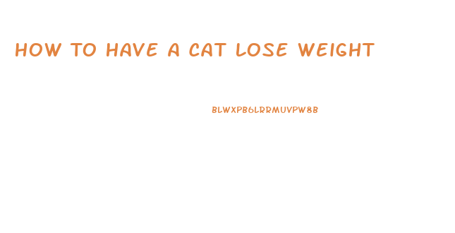 How To Have A Cat Lose Weight