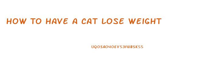 How To Have A Cat Lose Weight