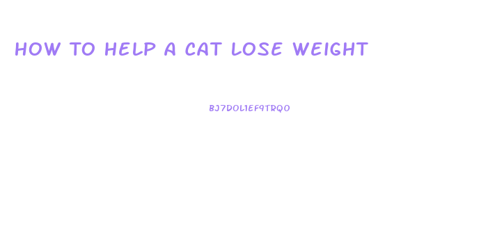 How To Help A Cat Lose Weight