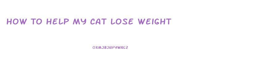 How To Help My Cat Lose Weight