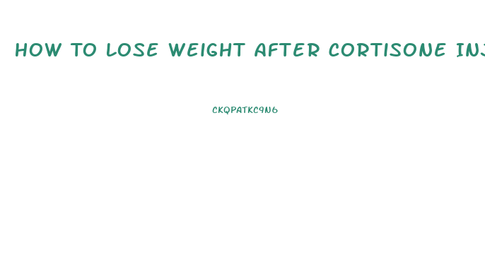 How To Lose Weight After Cortisone Injection