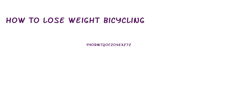 How To Lose Weight Bicycling