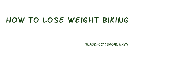 How To Lose Weight Biking