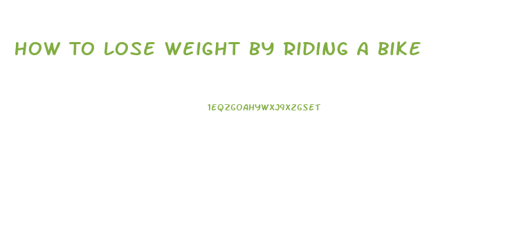 How To Lose Weight By Riding A Bike