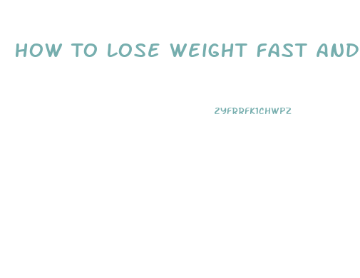 How To Lose Weight Fast And Easy Without Pills