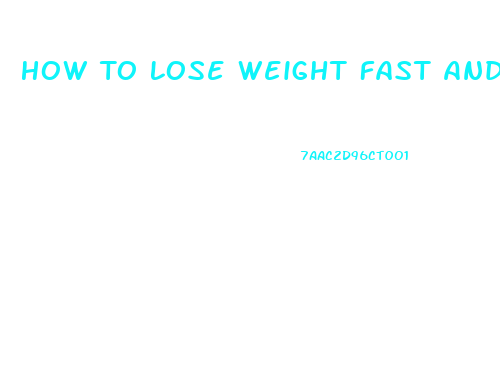 How To Lose Weight Fast And Easy Without Pills