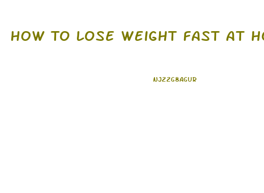 How To Lose Weight Fast At Home In A Week