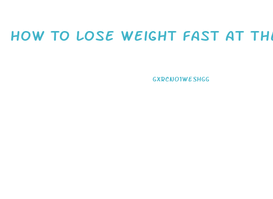 How To Lose Weight Fast At The Gym