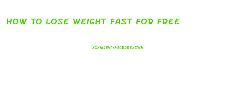 How To Lose Weight Fast For Free