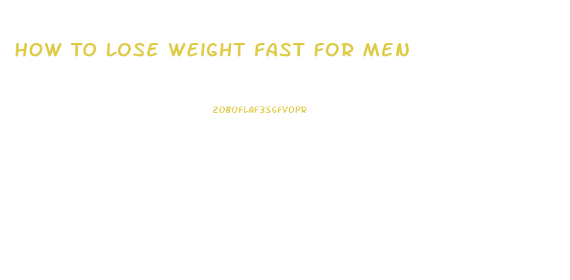 How To Lose Weight Fast For Men