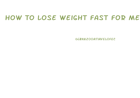 How To Lose Weight Fast For Men