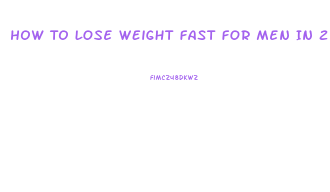 How To Lose Weight Fast For Men In 2 Weeks