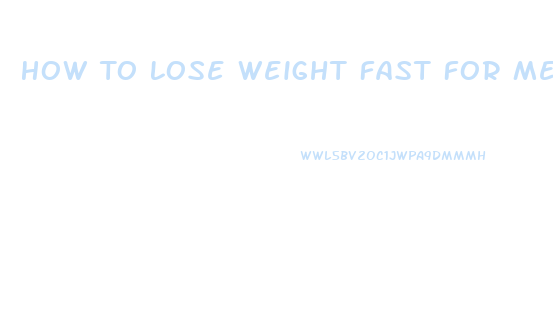 How To Lose Weight Fast For Men Without Exercise