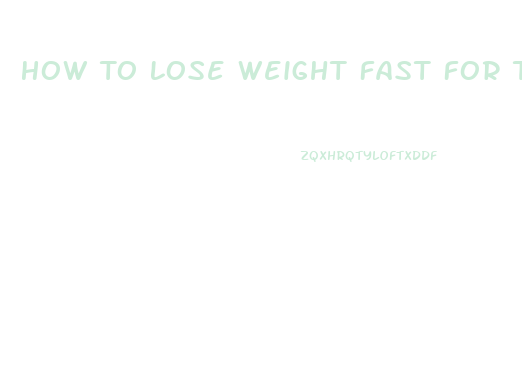 How To Lose Weight Fast For Teen Girls