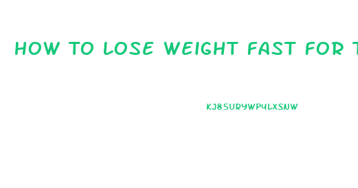 How To Lose Weight Fast For Teenage Guys