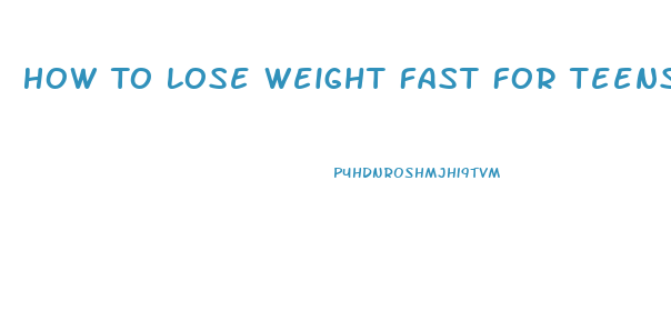 How To Lose Weight Fast For Teens At Home