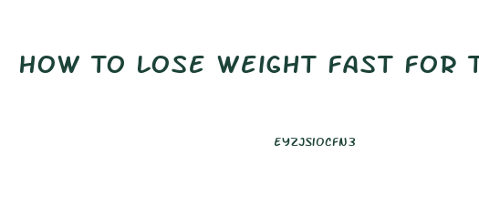 How To Lose Weight Fast For Teens