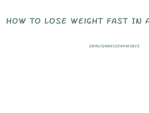 How To Lose Weight Fast In A Week At Home