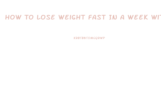 How To Lose Weight Fast In A Week With Exercise