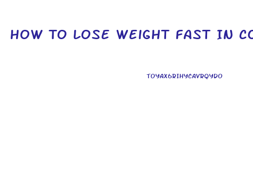 How To Lose Weight Fast In College