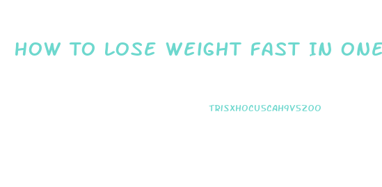 How To Lose Weight Fast In One Day