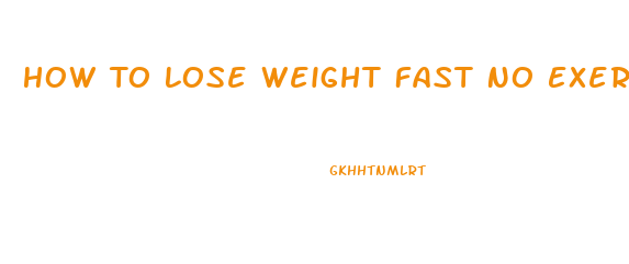 How To Lose Weight Fast No Exercise