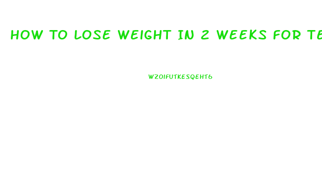 How To Lose Weight In 2 Weeks For Teenagers