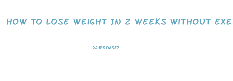 How To Lose Weight In 2 Weeks Without Exercise