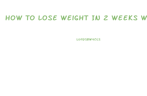 How To Lose Weight In 2 Weeks Without Pills