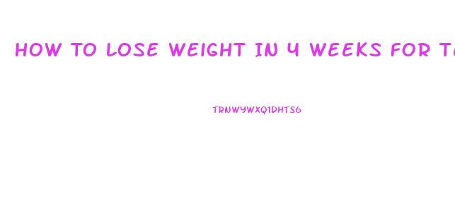 How To Lose Weight In 4 Weeks For Teenagers