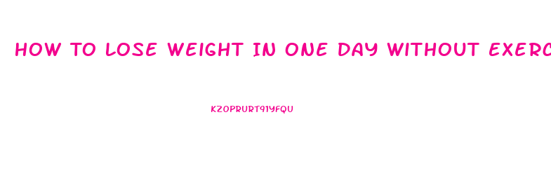 How To Lose Weight In One Day Without Exercise