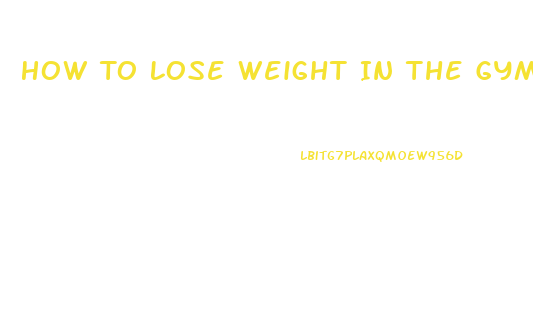 How To Lose Weight In The Gym