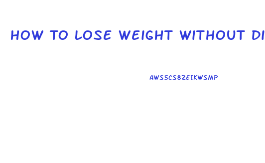 How To Lose Weight Without Diet Pills And Exercise