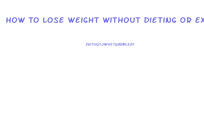 How To Lose Weight Without Dieting Or Exercise