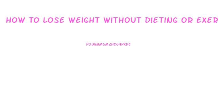 How To Lose Weight Without Dieting Or Exercise