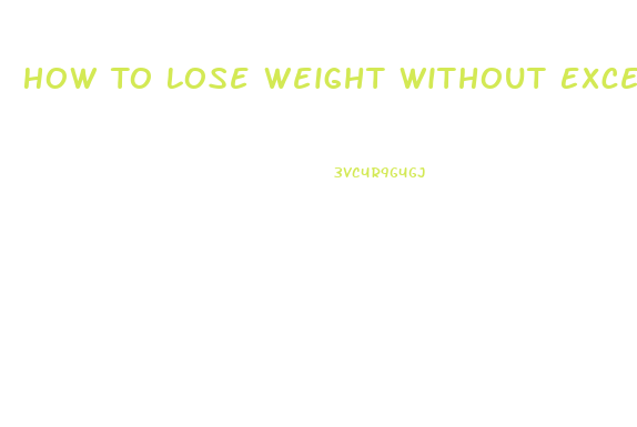 How To Lose Weight Without Excersise