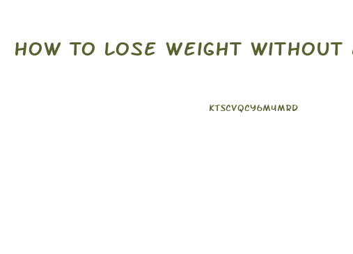 How To Lose Weight Without Exercising