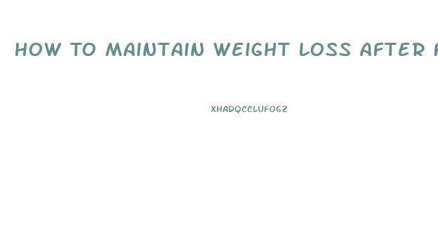 How To Maintain Weight Loss After Fad Diet