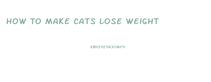 How To Make Cats Lose Weight