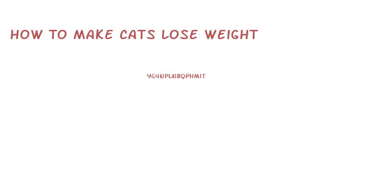 How To Make Cats Lose Weight
