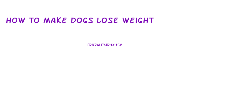 How To Make Dogs Lose Weight