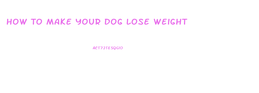 How To Make Your Dog Lose Weight