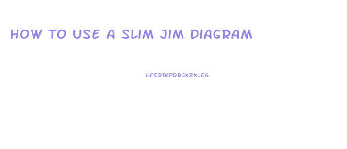 How To Use A Slim Jim Diagram