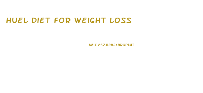 Huel Diet For Weight Loss