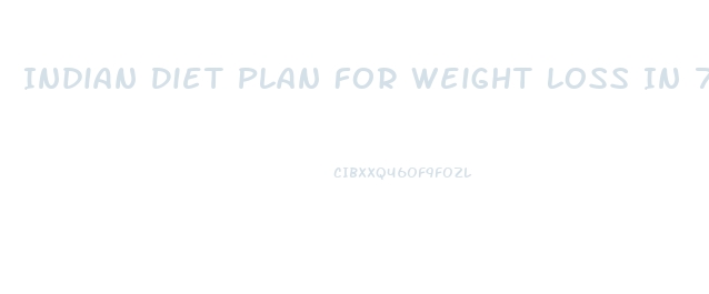 Indian Diet Plan For Weight Loss In 7 Days Pdf