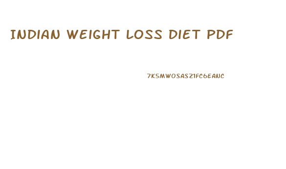 Indian Weight Loss Diet Pdf